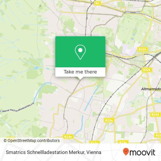 Smatrics Schnellladestation Merkur map