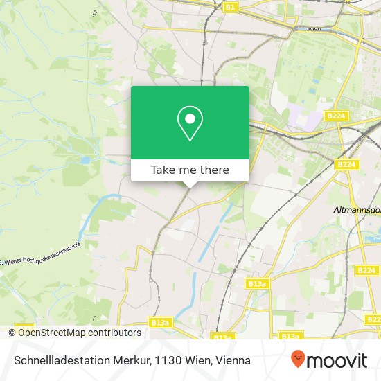 Schnellladestation Merkur, 1130 Wien map