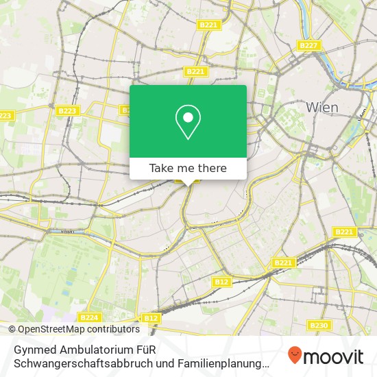 Gynmed Ambulatorium FüR Schwangerschaftsabbruch und Familienplanung Wien map