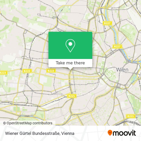 Wiener Gürtel Bundesstraße map