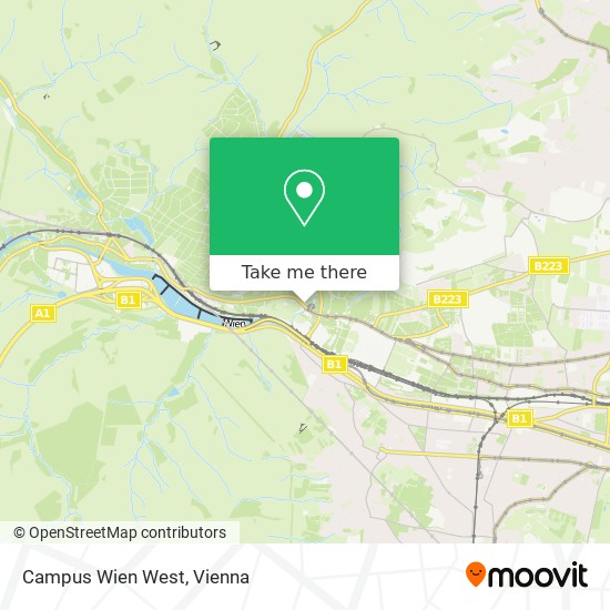 Campus Wien West map