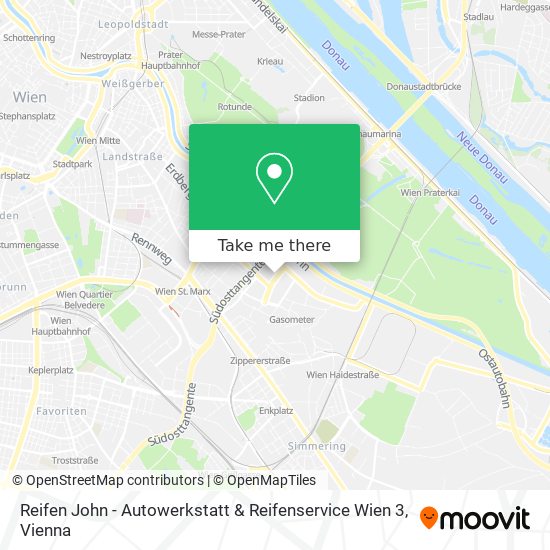 Reifen John - Autowerkstatt & Reifenservice Wien 3 map