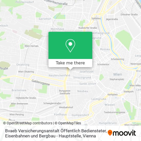 Bvaeb Versicherungsanstalt ÖFfentlich Bediensteter, Eisenbahnen und Bergbau - Hauptstelle map