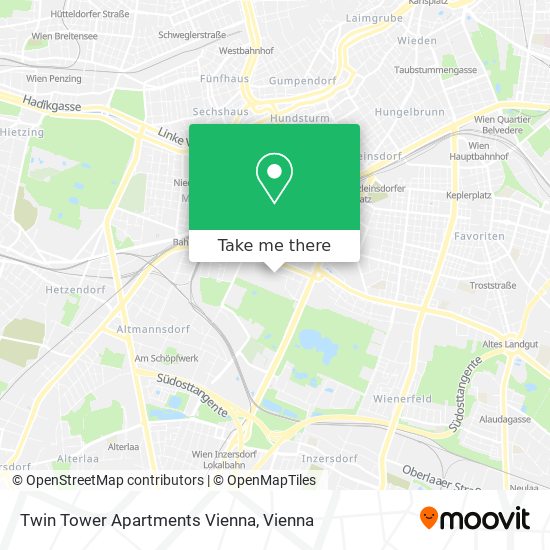 Twin Tower Apartments Vienna map