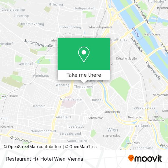 Restaurant H+ Hotel Wien map