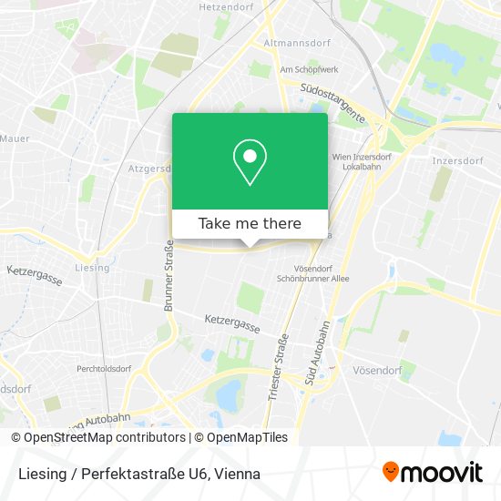 Liesing / Perfektastraße U6 map