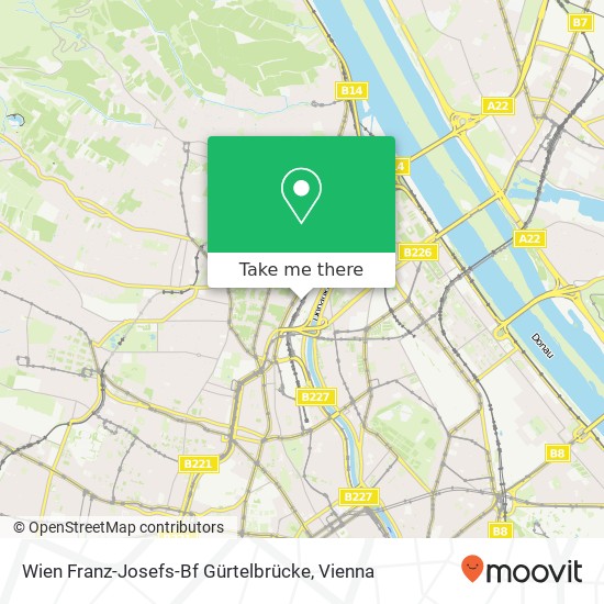 Wien Franz-Josefs-Bf Gürtelbrücke map