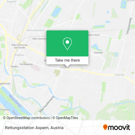 Rettungsstation Aspern map