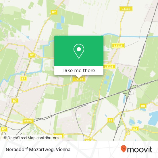 Gerasdorf Mozartweg map