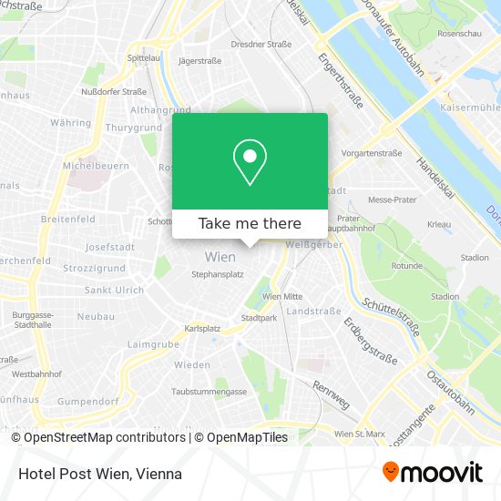 Hotel Post Wien map