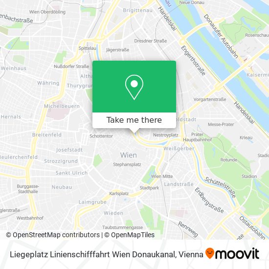 Liegeplatz Linienschifffahrt Wien Donaukanal map