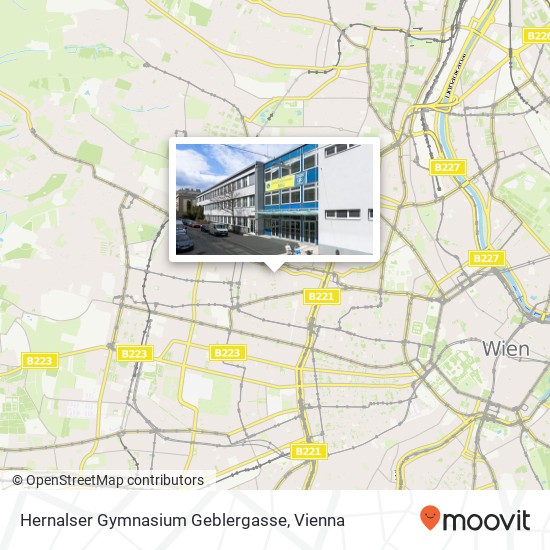 Hernalser Gymnasium Geblergasse map