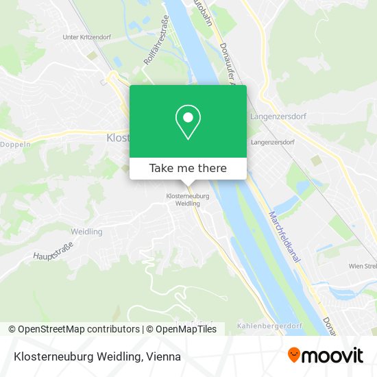 Klosterneuburg Weidling map