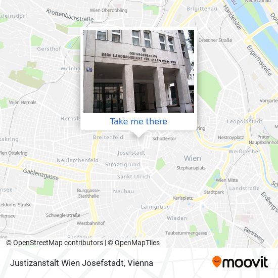 Justizanstalt Wien Josefstadt map