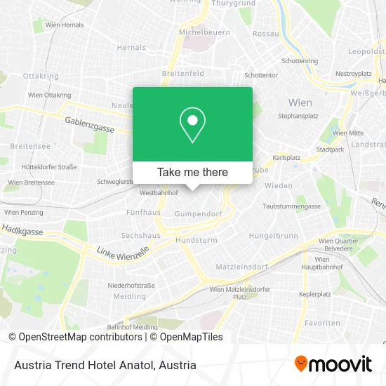 Austria Trend Hotel Anatol map