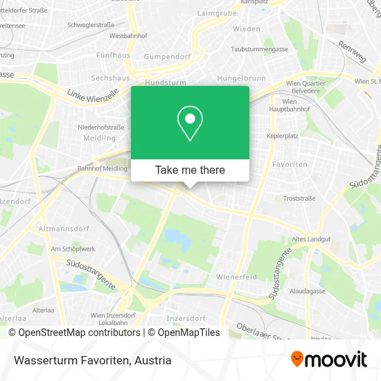 Wasserturm Favoriten map