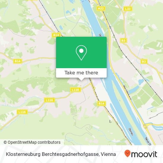 Klosterneuburg Berchtesgadnerhofgasse map