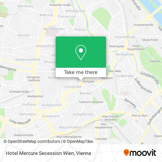 Hotel Mercure Secession Wien map