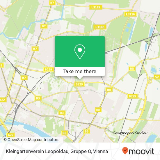 Kleingartenverein Leopoldau, Gruppe Ö map