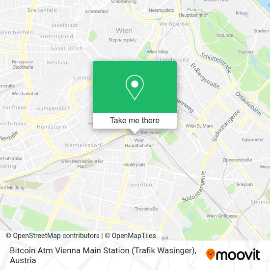 Bitcoin Atm Vienna Main Station (Trafik Wasinger) map