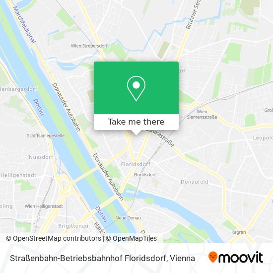 Straßenbahn-Betriebsbahnhof Floridsdorf map