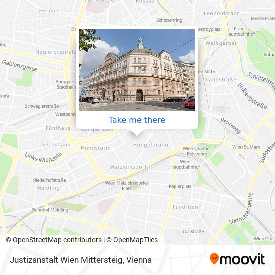 Justizanstalt Wien Mittersteig map