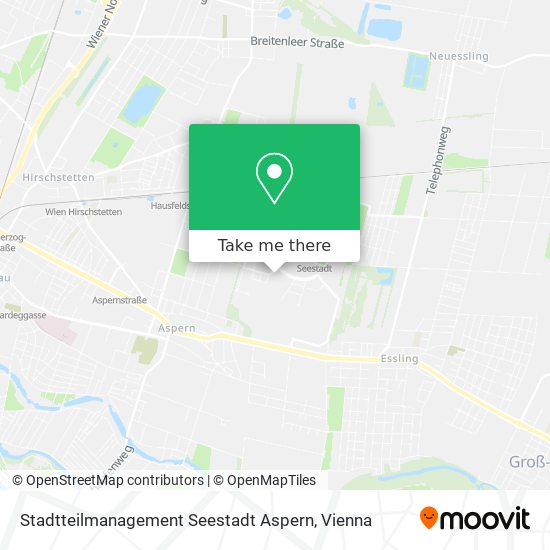 Stadtteilmanagement Seestadt Aspern map