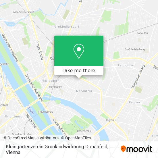 Kleingartenverein Grünlandwidmung Donaufeld map