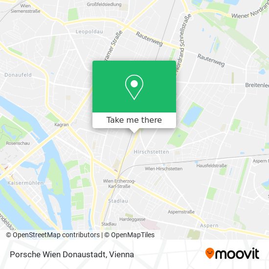 Porsche Wien Donaustadt map