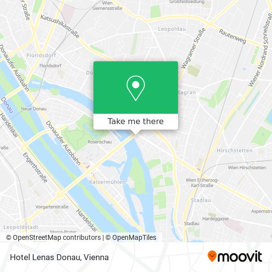 Hotel Lenas Donau map