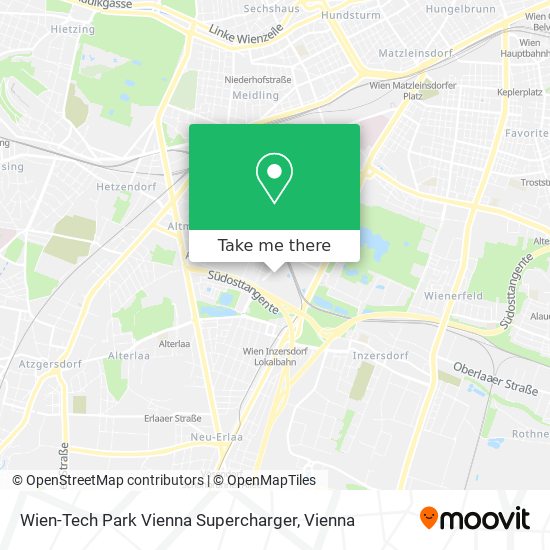 Wien-Tech Park Vienna Supercharger map