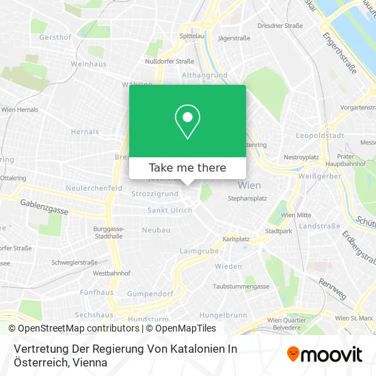 Vertretung Der Regierung Von Katalonien In Österreich map