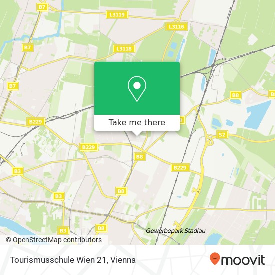 Tourismusschule Wien 21 map