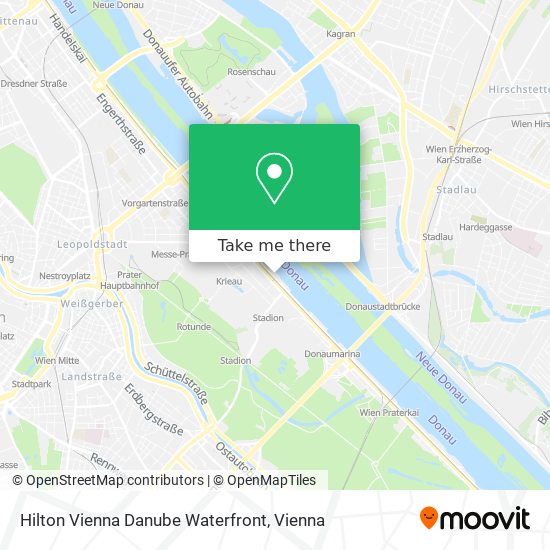 Hilton Vienna Danube Waterfront map