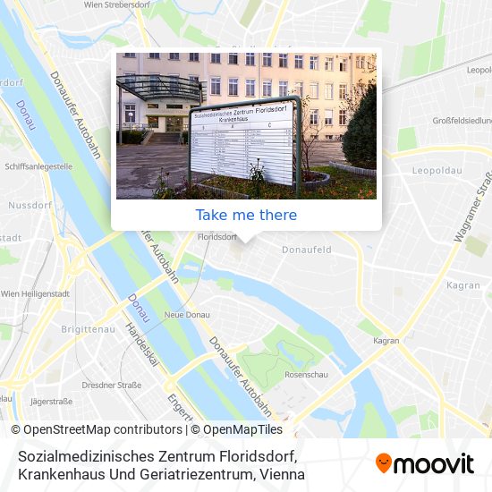 Sozialmedizinisches Zentrum Floridsdorf, Krankenhaus Und Geriatriezentrum map