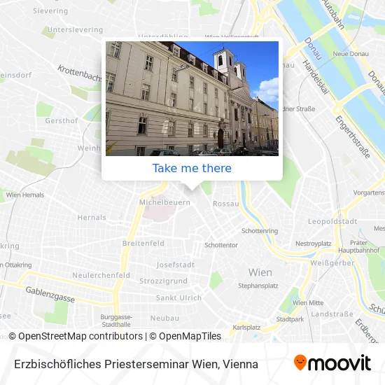 Erzbischöfliches Priesterseminar Wien map
