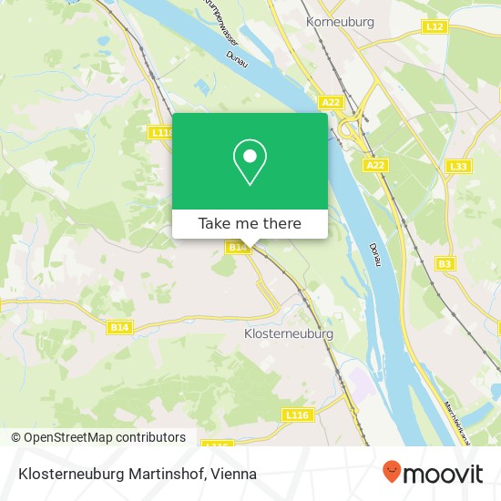 Klosterneuburg Martinshof map