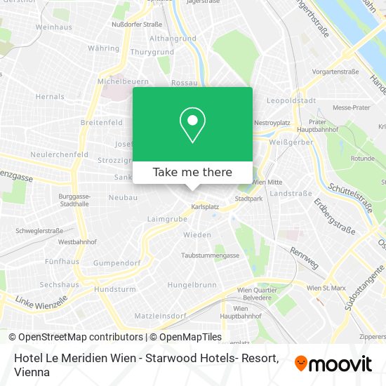 Hotel Le Meridien Wien - Starwood Hotels- Resort map