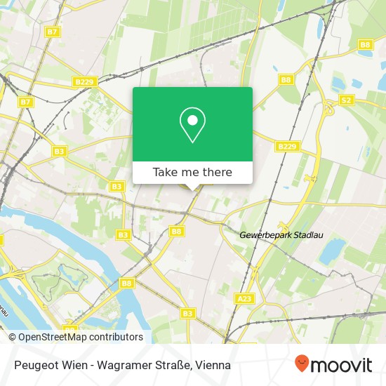 Peugeot Wien - Wagramer Straße map