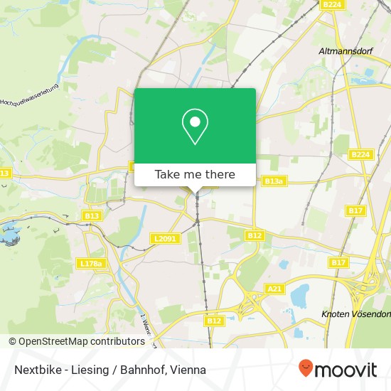 Nextbike - Liesing / Bahnhof map