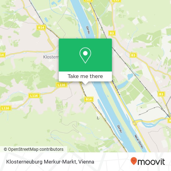 Klosterneuburg Merkur-Markt map