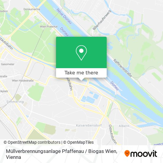 Müllverbrennungsanlage Pfaffenau / Biogas Wien map