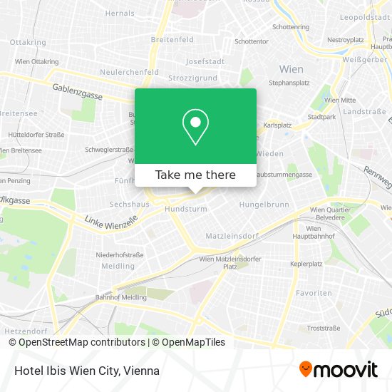Hotel Ibis Wien City map