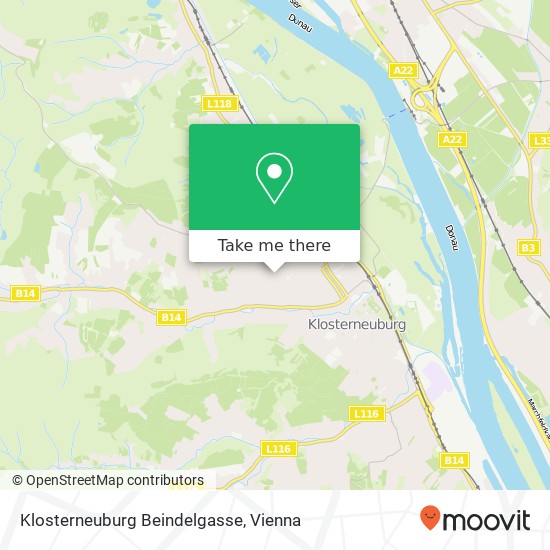 Klosterneuburg Beindelgasse map