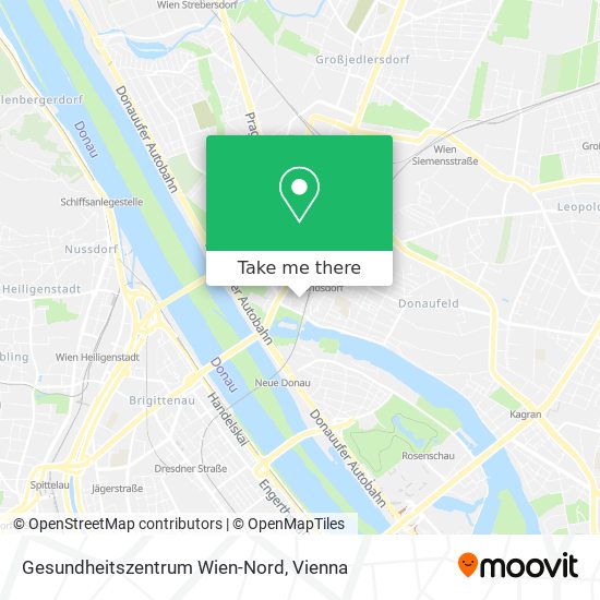 Gesundheitszentrum Wien-Nord map