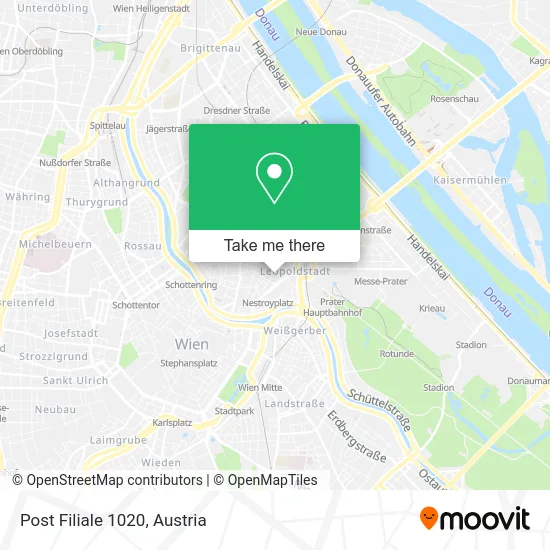 Post Filiale 1020 map