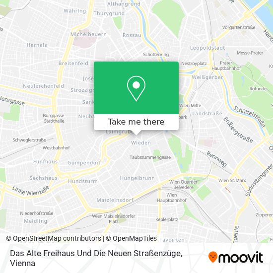 Das Alte Freihaus Und Die Neuen Straßenzüge map