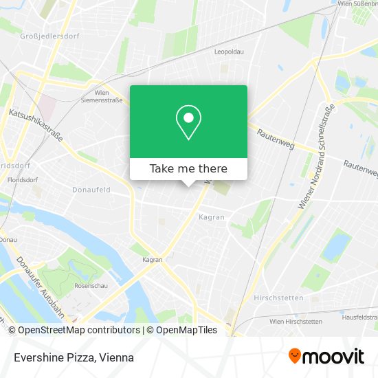 Evershine Pizza map