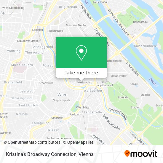 Kristina's Broadway Connection map