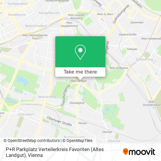 P+R Parkplatz Verteilerkreis Favoriten (Altes Landgut) map